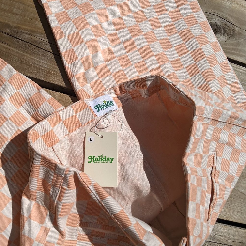 Checkered Straight Leg Pants - image 3